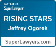 Super Lawyers Rising Star Badge for Jeffrey Ogorek